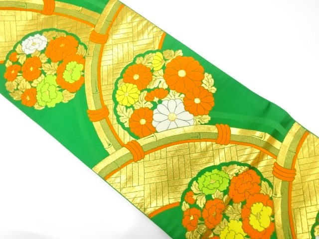 JAPANESE OBI FOR KIDS / WOVEN FLOWER ROUNDEL